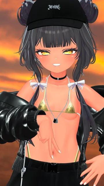 黒髪褐色金眼ガキ - 2